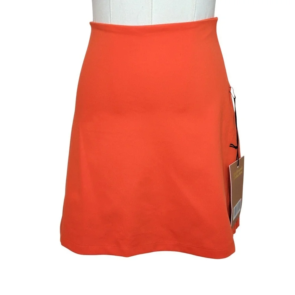 Girlfriend Collective Black Bra & Orange Skort Athletic Set XS NWT Gym Workout
